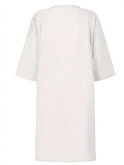 Caelina Jurk | Elegante 3/4 Mouw Jurk voor Dagelijks Comfort en Stijl