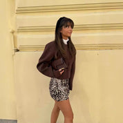 Fudy Mokka Set | Luxe Tweedelige Set in Trendkleur met Comfortabele Pasvorm