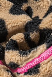 Patchwork Fleecejas met Luipaardprint | Comfort en Stijl in Eén