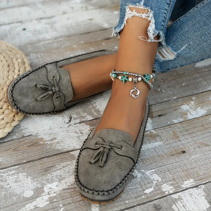 Alexis Loafers | Orthopedische Vintage Instappers Mocassins met Strik en Ergonomisch Comfort