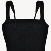 Siena zwarte satijnen maxi-jurk – elegante avondjurk met hoge split