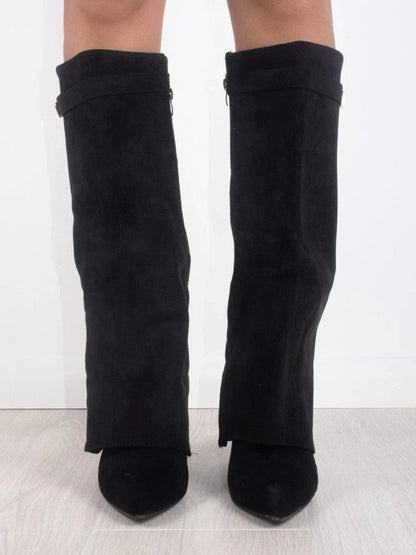 Noi Laarzen Suède | Comfortabele & Trendy Boots met Gouden Details voor Elke Gelegenheid