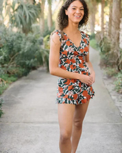 Dames Badpak Eendelig Ingebouwde Beha V-hals Ruches - Blauw / Groen / Rood - Maelen