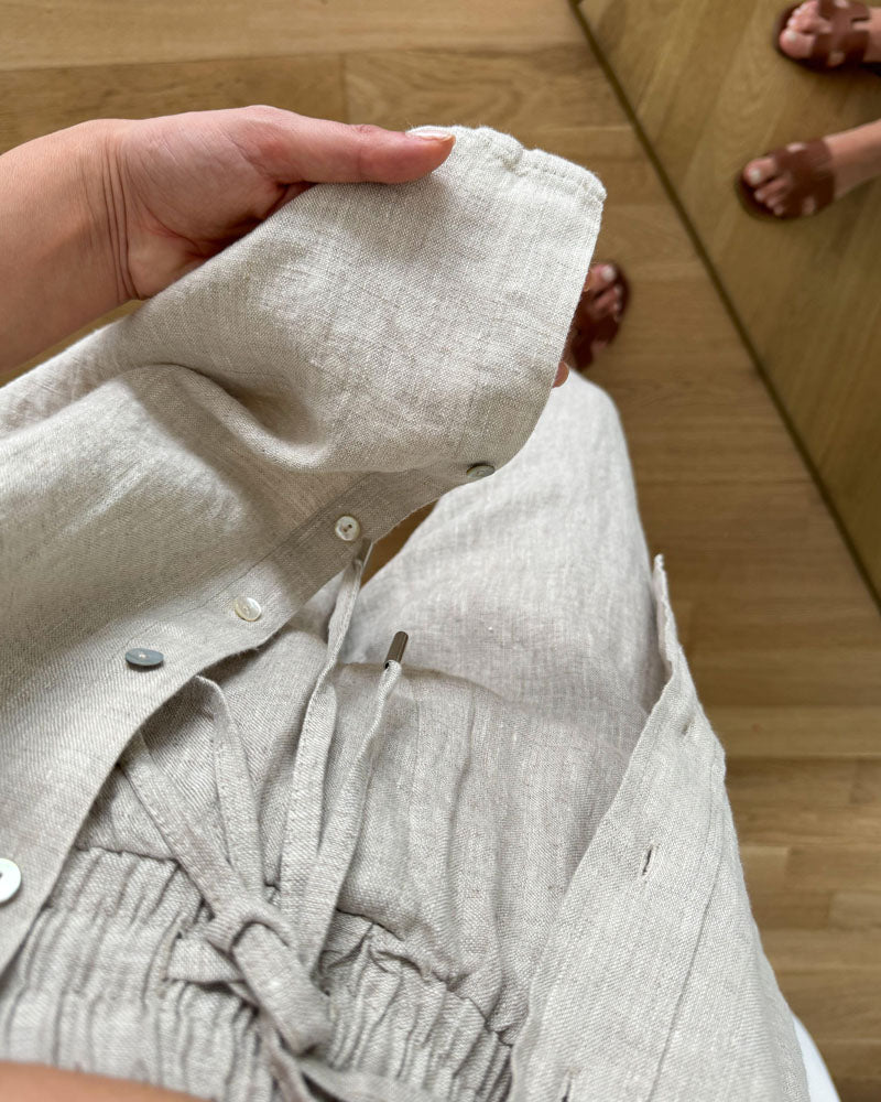 Aoife Set | Loungewear Set met Blouse en Broek in Ontspannen Pasvorm