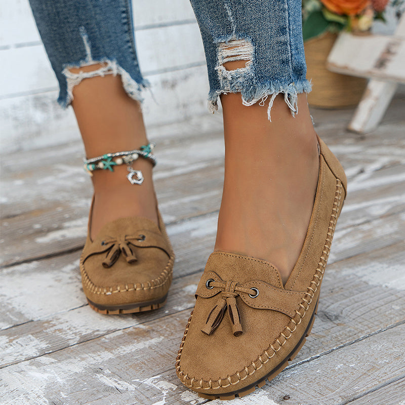 Alexis Loafers | Orthopedische Vintage Instappers Mocassins met Strik en Ergonomisch Comfort