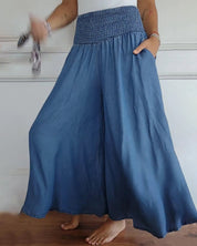 Alina Comfortabele wijde damesbroek met hoge taille | Luchtige zomerbroek