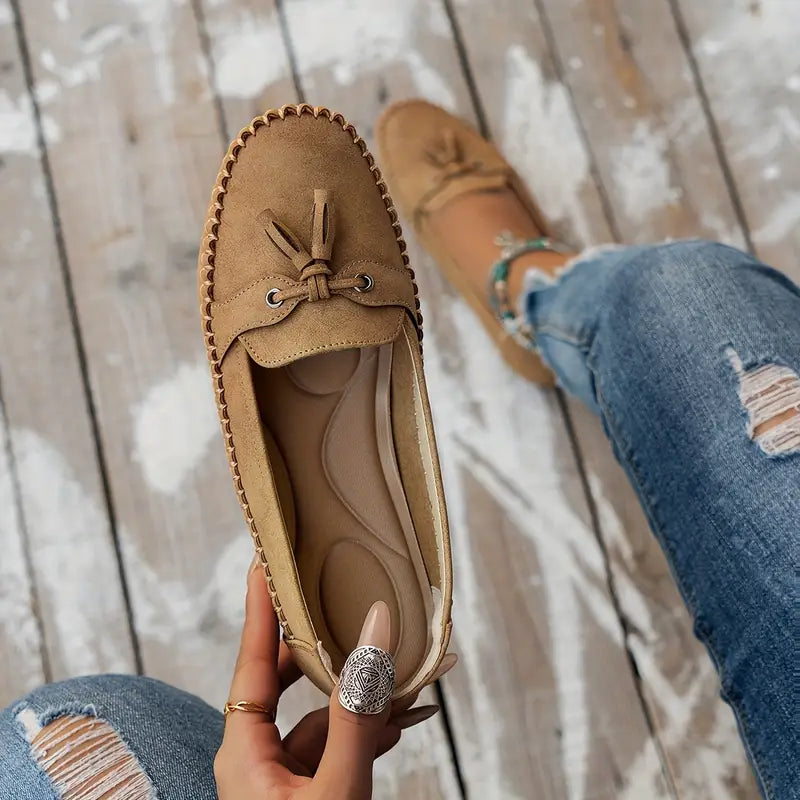 Alexis Loafers | Orthopedische Vintage Instappers Mocassins met Strik en Ergonomisch Comfort
