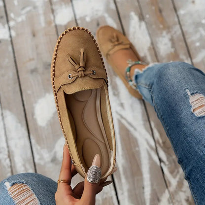 Alexis Loafers | Orthopedische Vintage Instappers Mocassins met Strik en Ergonomisch Comfort