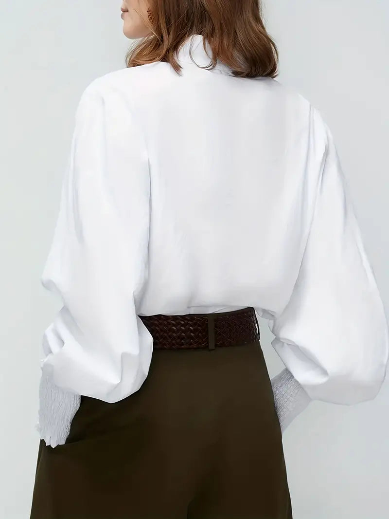 Albina™ Lantern Sleeve Blouse | Elegante Blouse met Lantaarnmouwen en Tijdloze Klasse