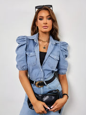 Brielle Denim Jack | Tijdloos Jeansjack met Knoopsluiting en Rechte Pasvorm