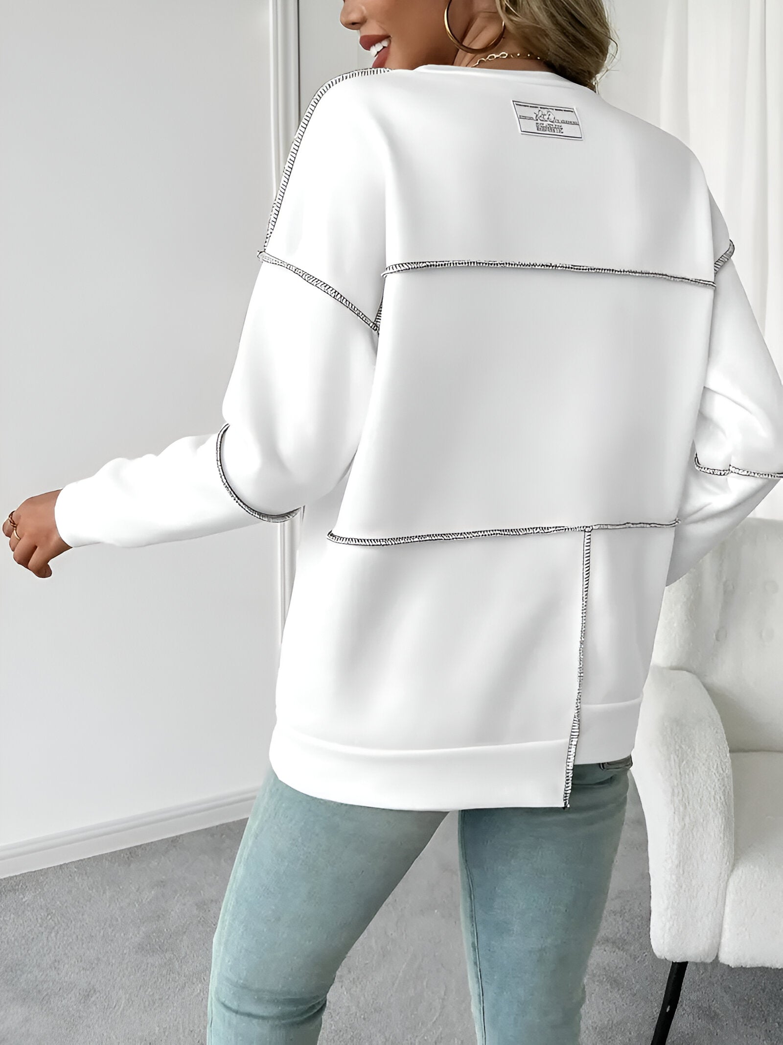 Fayenne Ribbed Hoodie | Dames Hoodie met Asymmetrisch Geribbeld Design en Zachte Gebreide Stof