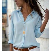 Kayleigh Blouse | Klassieke Button-Up Blouse met Tijdloze Pasvorm en Ademend Comfort