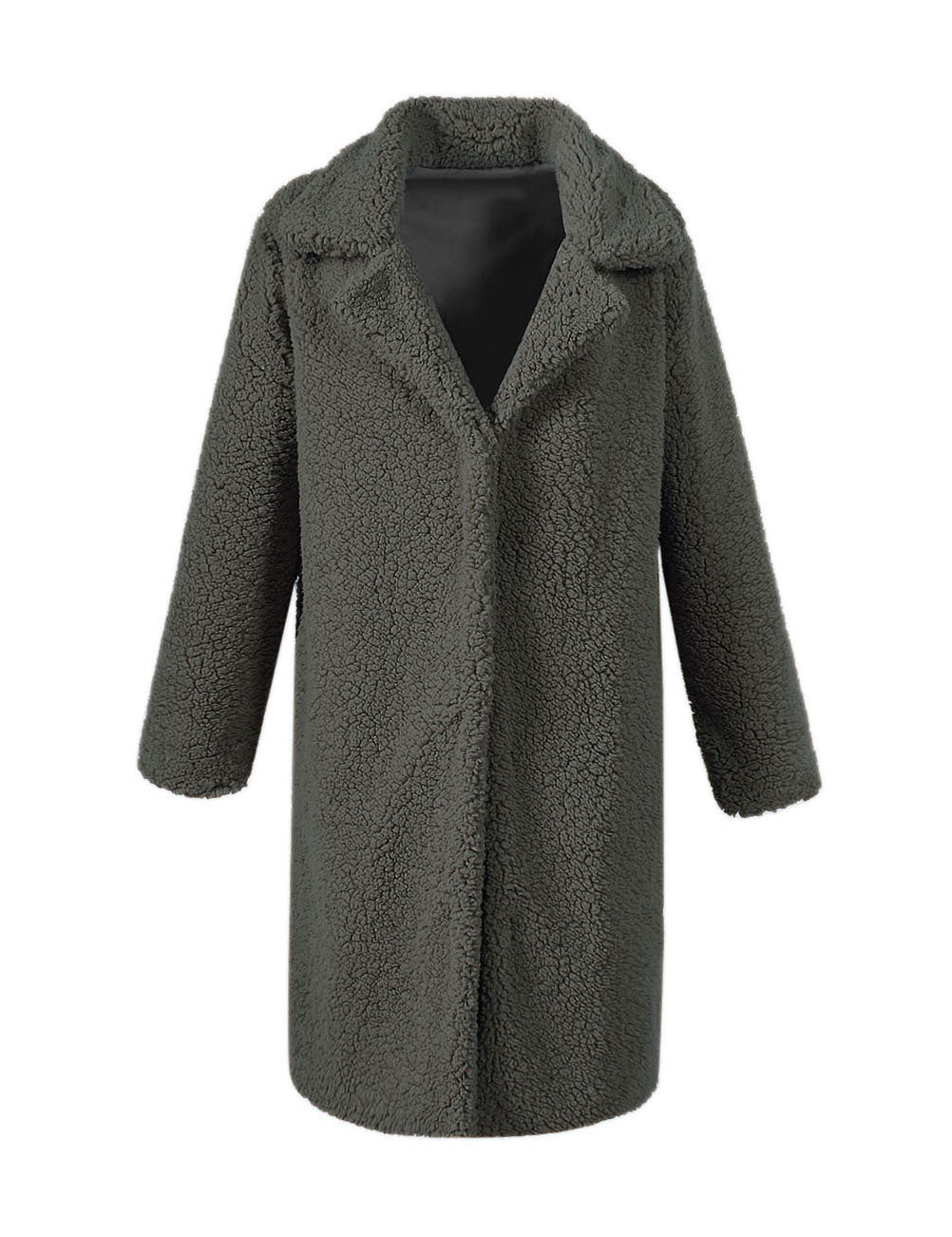 Isabella Teddy Jas | Lange Dames Jas van Zacht Teddy Fleece met Reverskraag