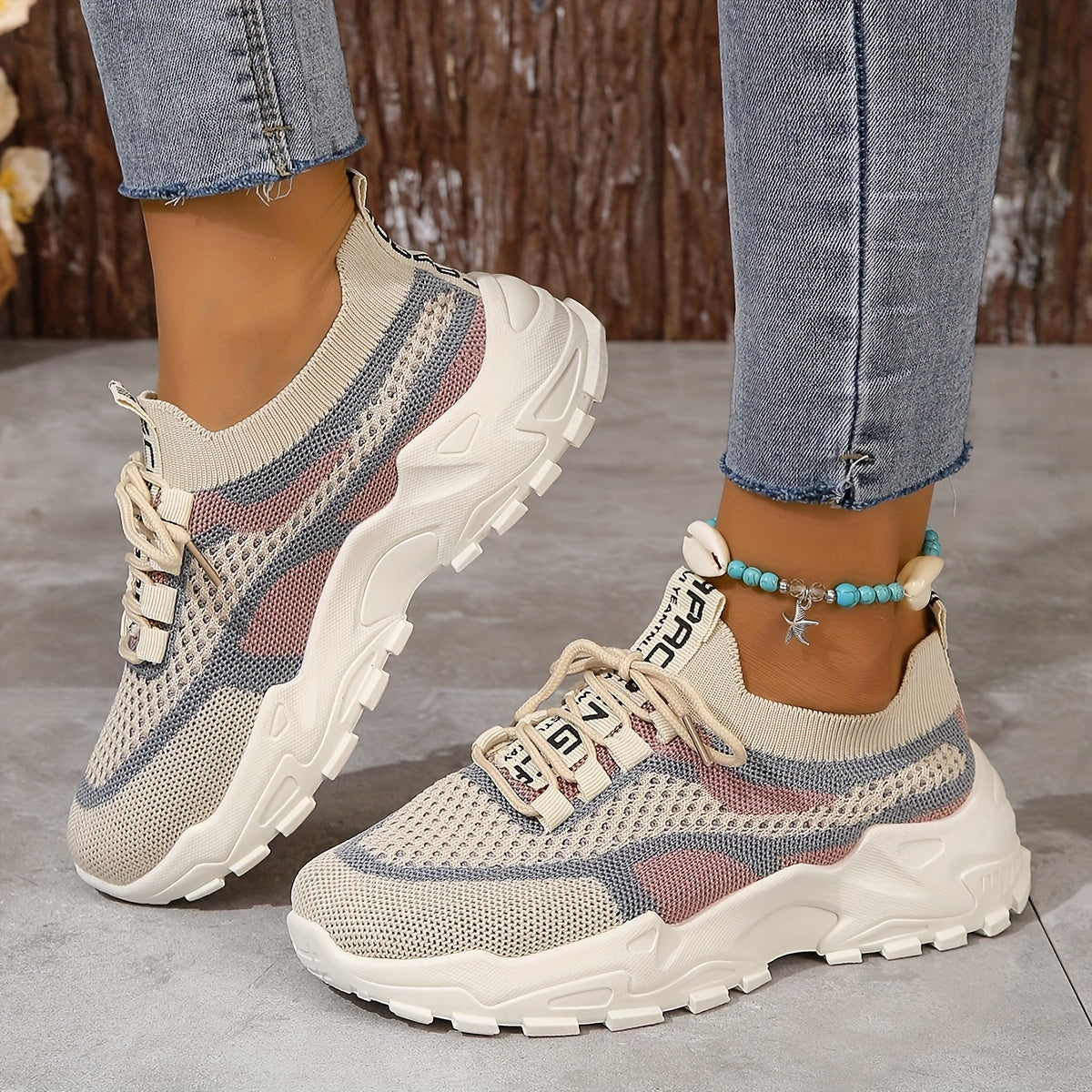 Siena Sneakers | Lichtgewicht Dames Sneakers met Ademend Mesh en Verhoogde Zool