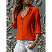 Kayleigh Blouse | Klassieke Button-Up Blouse met Tijdloze Pasvorm en Ademend Comfort