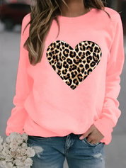 Bianca Animal Sweatshirt | Zacht Damestrui met Opvallende Dierenprint en Relaxte Pasvorm