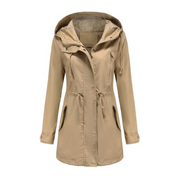 Dames Parka Jas Lichtgewicht Winddicht Ceintuur Capuchon - Zwart / Groen / Bruin - Maelen
