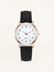 Giulia Leren Dames Horloge Rosé Goud | Elegant & Tijdloos Design