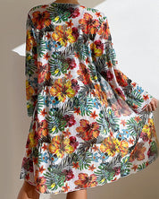 Annie Bikiniset | 3-Delige Zomerse Bikiniset met Bloemenprint en Mesh Blouse