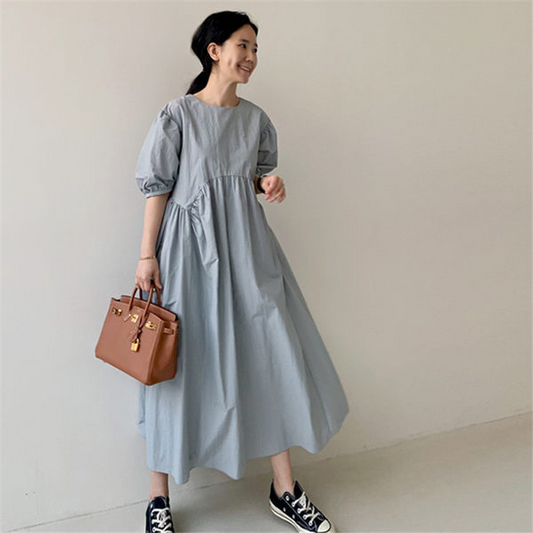 Alia | Losse jurk met pofmouwen
