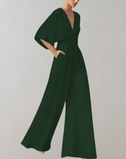 Dames Jumpsuit Wijde Pijpen Feestelijk Bruiloft Gast Avond Elegant - Wit / Roze / Blauw - Maelen