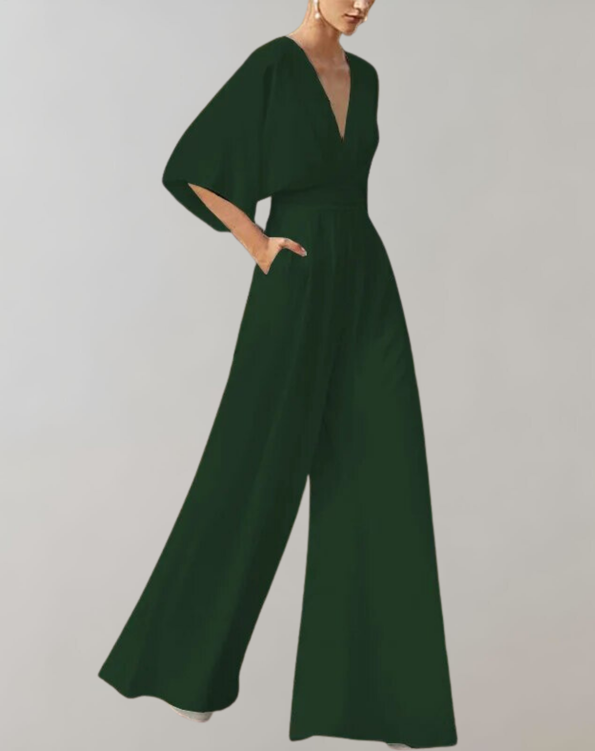 Dames Jumpsuit Wijde Pijpen Feestelijk Bruiloft Gast Avond Elegant - Wit / Roze / Blauw - Maelen