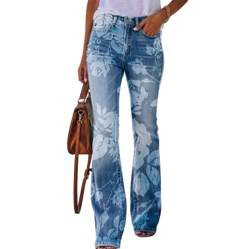 Martina Jeans voor dames | Hoge Taille Flared Jeans met 5-Pocket Design en Stretch Pasvorm
