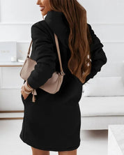 Melen - Lange hoodie in een effen kleur