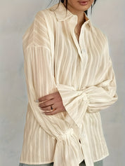 Benja Overhemd | Luxe Overhemd met Geborduurde Kraag en Verfijnde Knoopsluiting