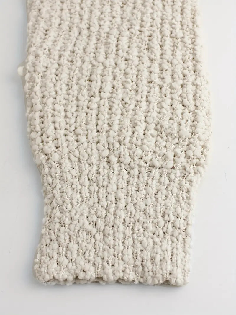 Carine Trui | Warme Gebreide Trui met Elegante V-Hals en Lange Mouwen