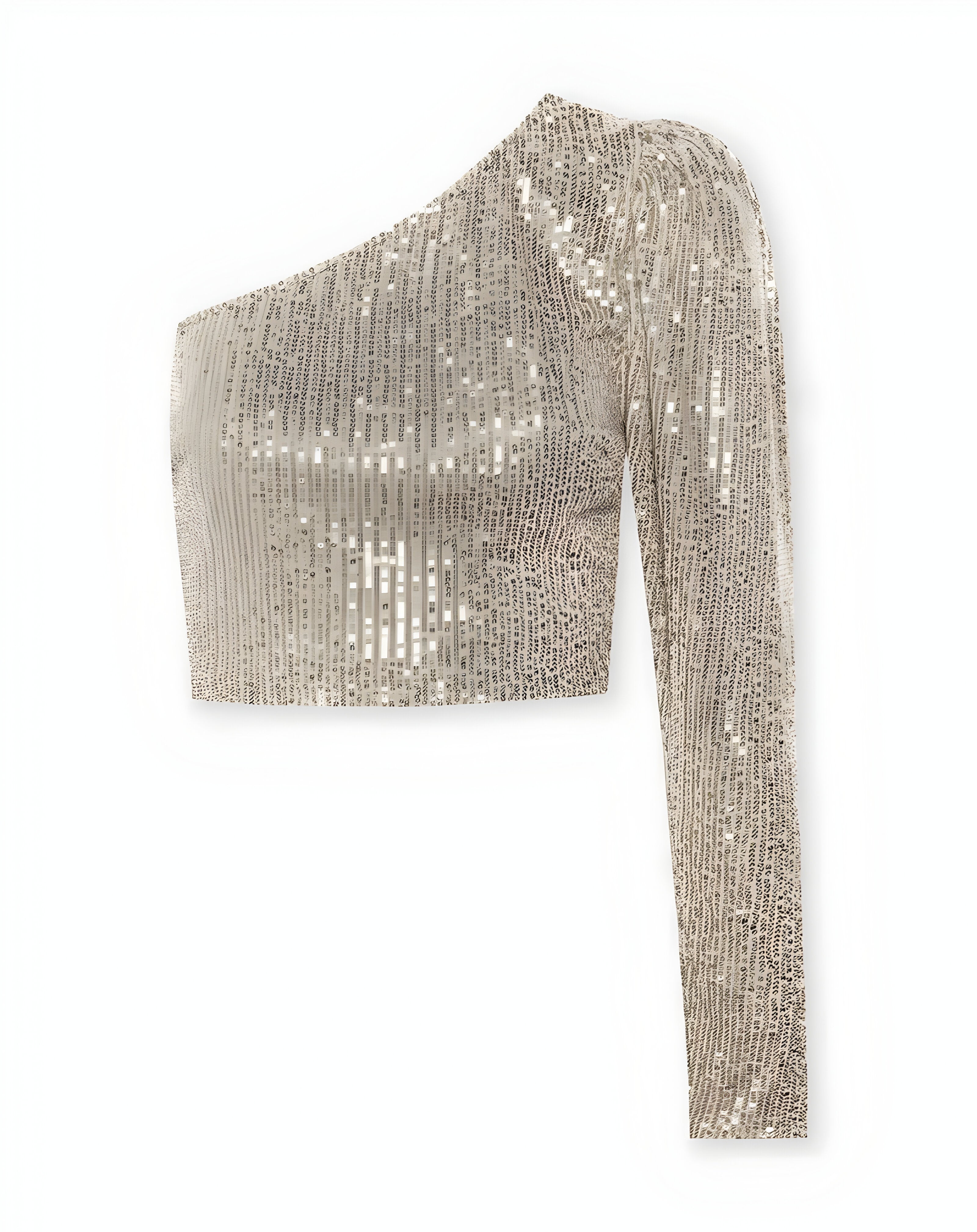 Arabella Top | One Shoulder Party Top met Lovertjes en Glamoureuze Pasvorm