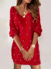 Aurora Sheer Shirt Dress | Dames Blousejurk met Verfijnde V-Hals en Luchtige, Half Doorschijnende Stof