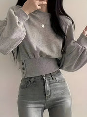 Alessia Trui | Casual Damestrui met Knoopdetail en Losse Pasvorm