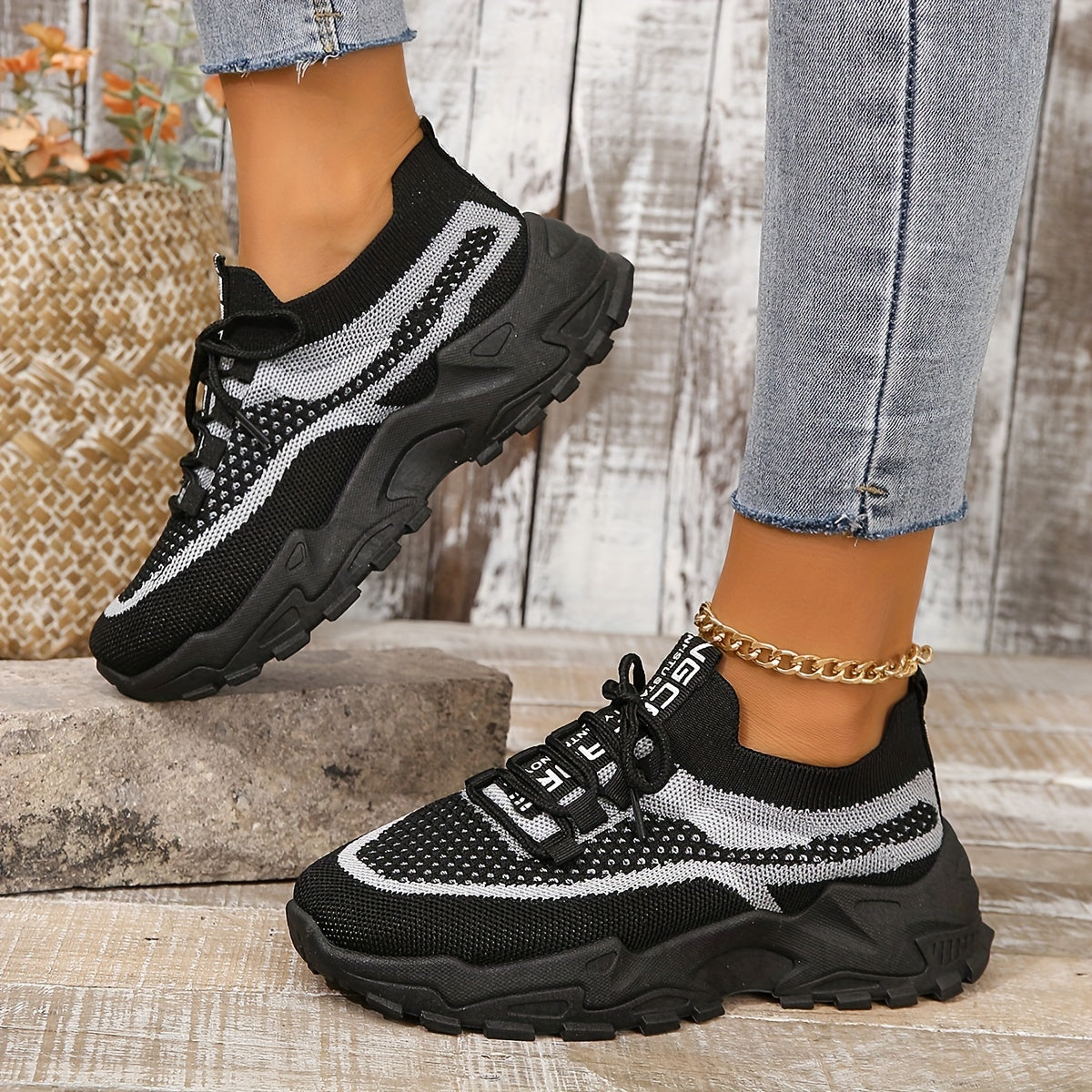Siena Sneakers | Lichtgewicht Dames Sneakers met Ademend Mesh en Verhoogde Zool