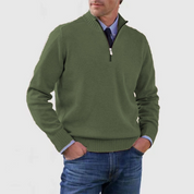 Matteo Half Zip Trui | Heren trui met halve rits van warme, zachte stof