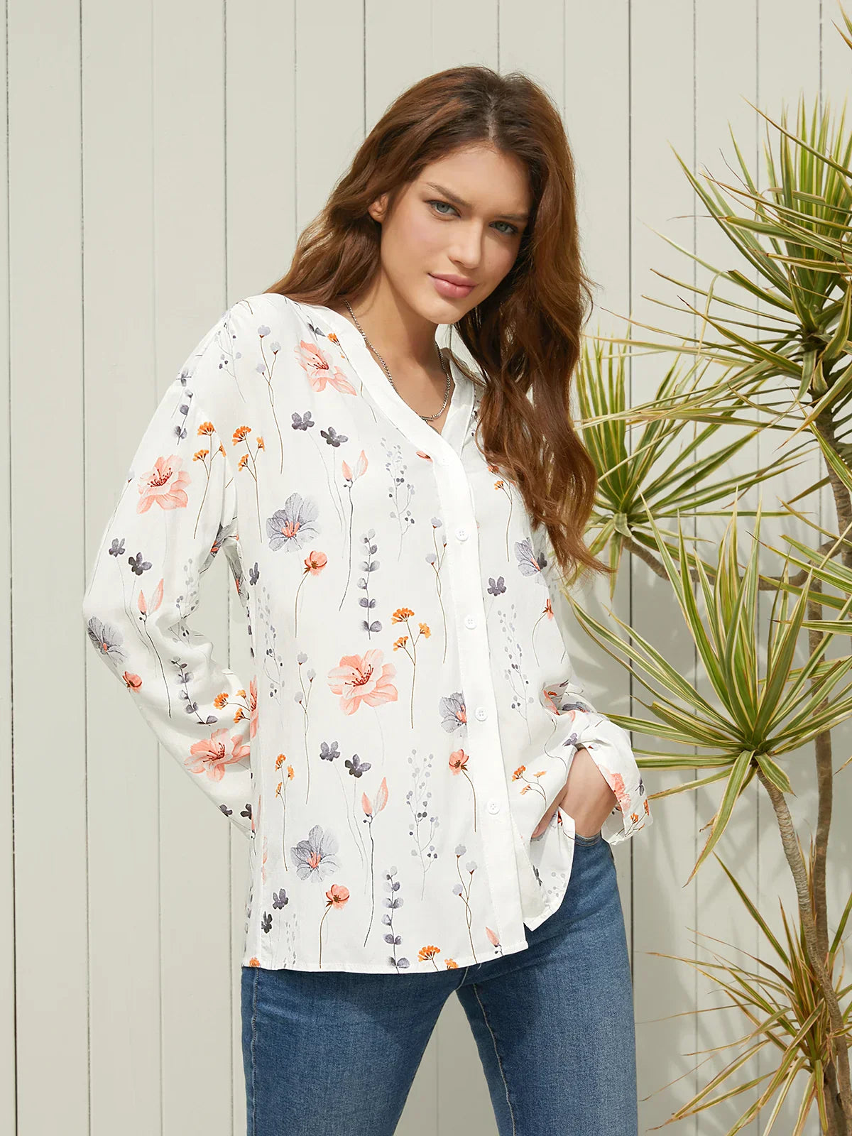 Carina Blouse | Casual Damesblouse met Comfortabele Pasvorm en Verfijnde Details