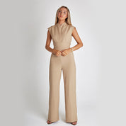 Valeria Jumpsuit | Elegante Mouwloze Jumpsuit met Wijdpijpsilhouet en Minimalistisch Design