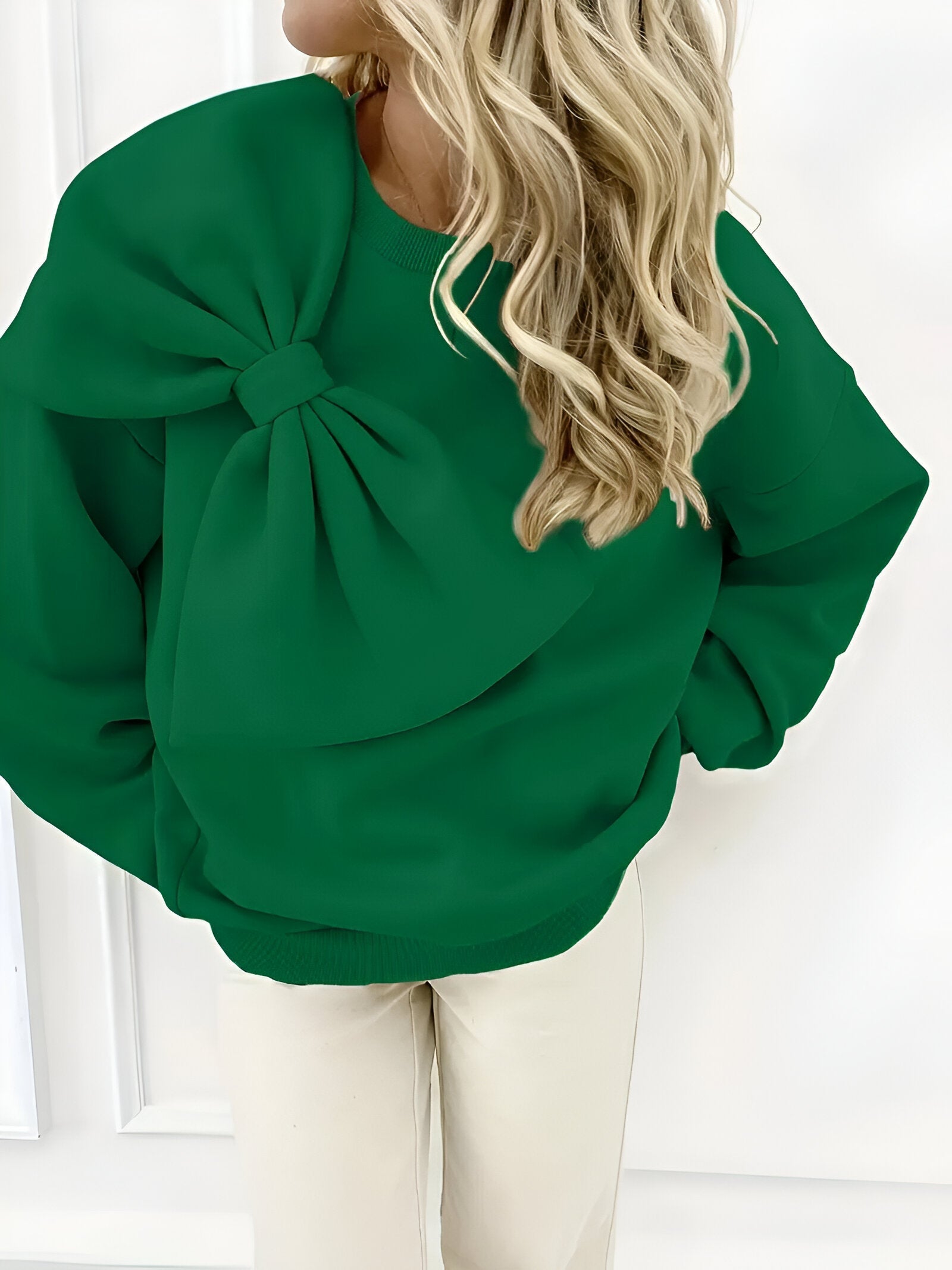 Danique Sweatshirt | Statement Sweater met Oversized Strikdetail en Comfortabele Pasvorm