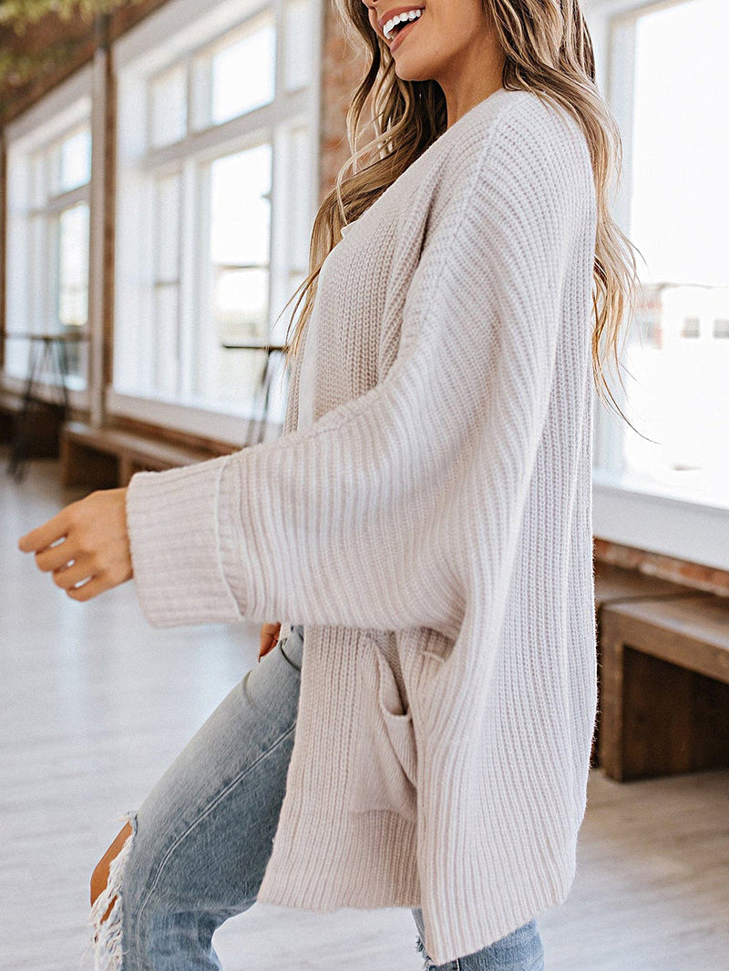 Rosa Vest | Oversized Damesvest in Retro Stijl zonder Sluiting