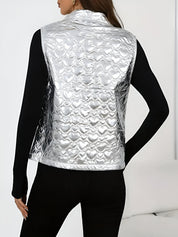 Isabella Heart Knit Vest | Mouwloos Damesvest met Speels Hartjespatroon en Praktische Zakken