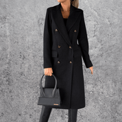 Aeris™ Winter Trenchcoat | Warme Damesjas met Reverskraag in Klassiek Design