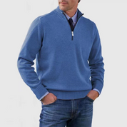 Matteo Half Zip Trui | Heren trui met halve rits van warme, zachte stof