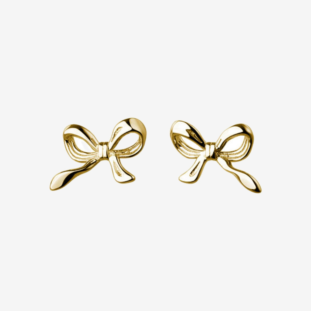 Take A Bow Oorbellen | Subtiele Strik Studs met Chique Elegantie