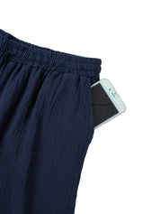 Marco Linnen Broek | Luchtige heren linnen broek met elastische tailleband