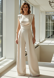 Jumpsuit Dames met Hoge Taille en Rechte Pijpen, Elegante Look - Vivienne Altieri