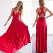 Alessia Jurk | Elegante Maxi Damesjurk met V-Hals en Strappy Details