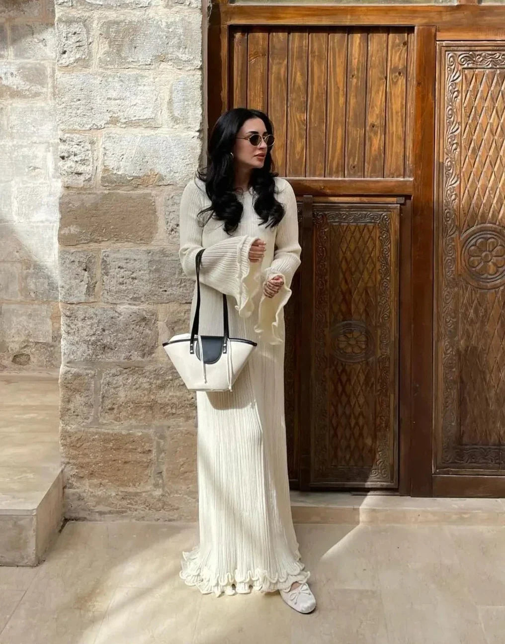 Annalee Jurk | Elegante Maxi Jurk met Gesloten Rug en Flatterende Pasvorm