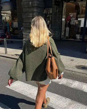 Sofia oversize dames trui – zachte en warme gebreide pullover met col