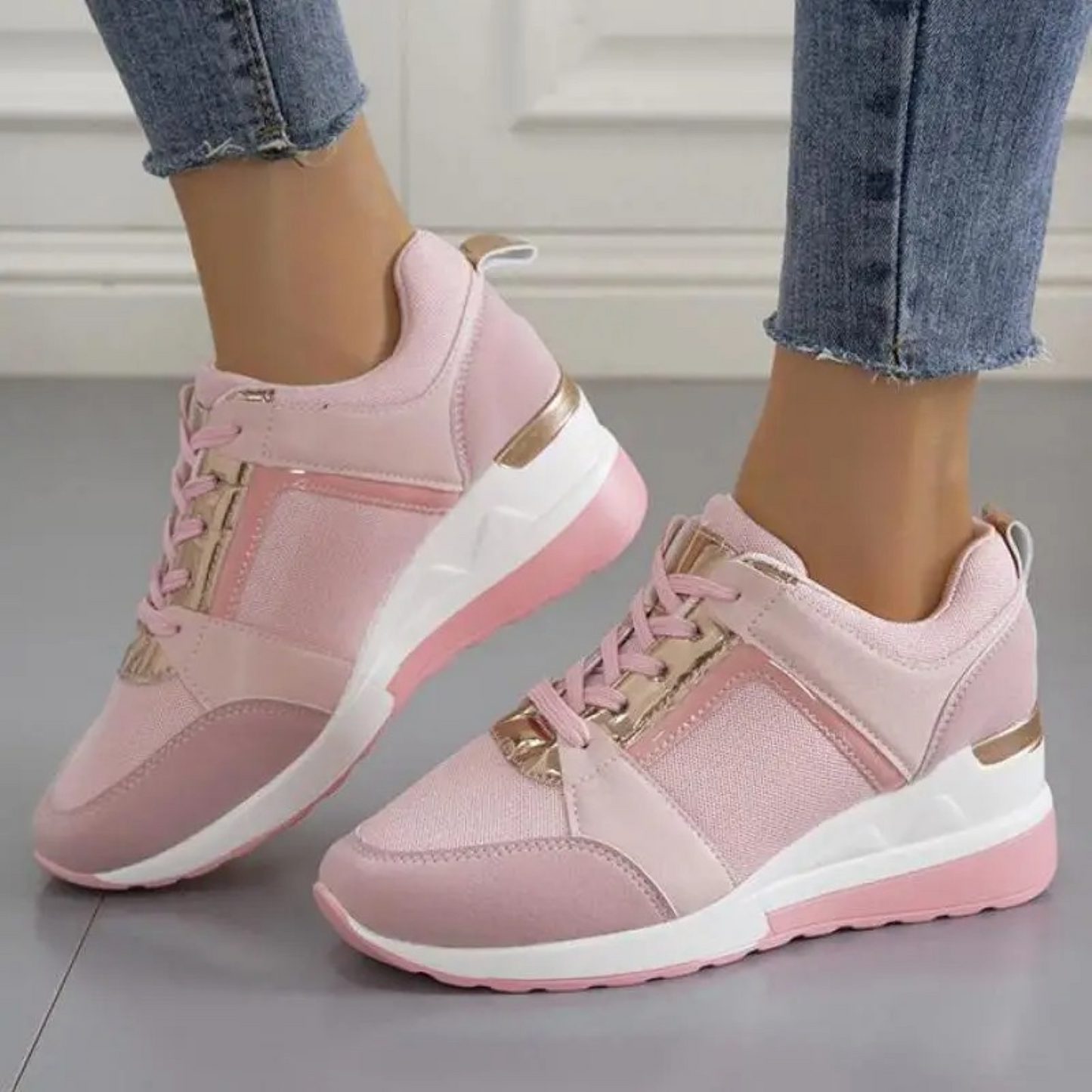 Amber Schoenen | Dames Sleehakschoenen met Ademend Design en Vetersluiting