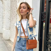 Bibi’s Wildflower Gilet™ | Zomers Gilet met Bloemenmotief in Crèmewit